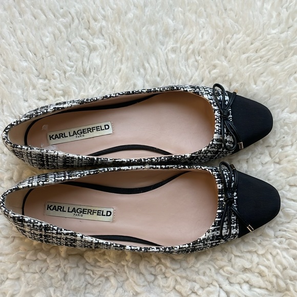 Karl Lagerfeld | tweed ballet flats Size 7 Excellent used condition. - Picture 9 of 11